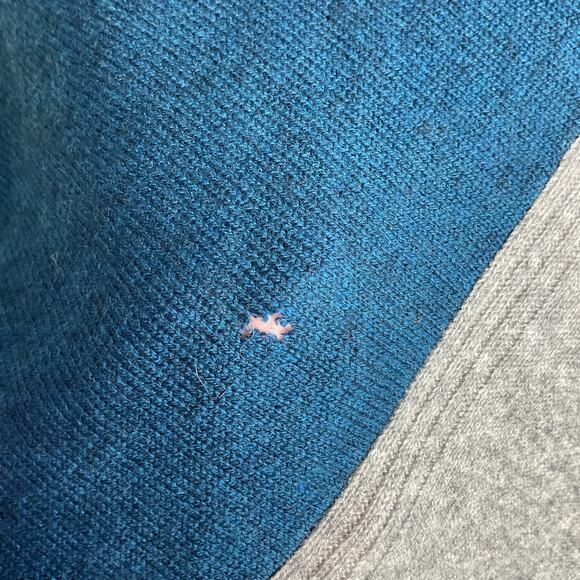 Celeste Womens Cashmere Wool Colorblock Poncho Grey Blue Pullover Cape One Size - Picture 5 of 7